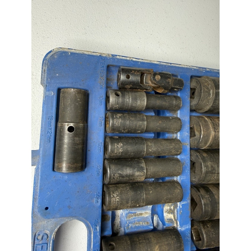 Grey Pneumatic 1512DM 30 Pc 1/2" Drive Deep Impact Socket Set - Picture 6 of 11